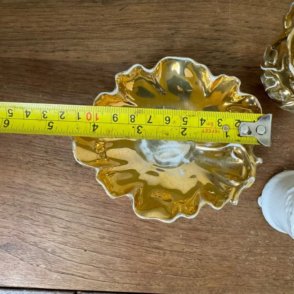 Vintage Porcelain‎ Gold 2 Tea cup & saucer Set MINI Children's or demitasse